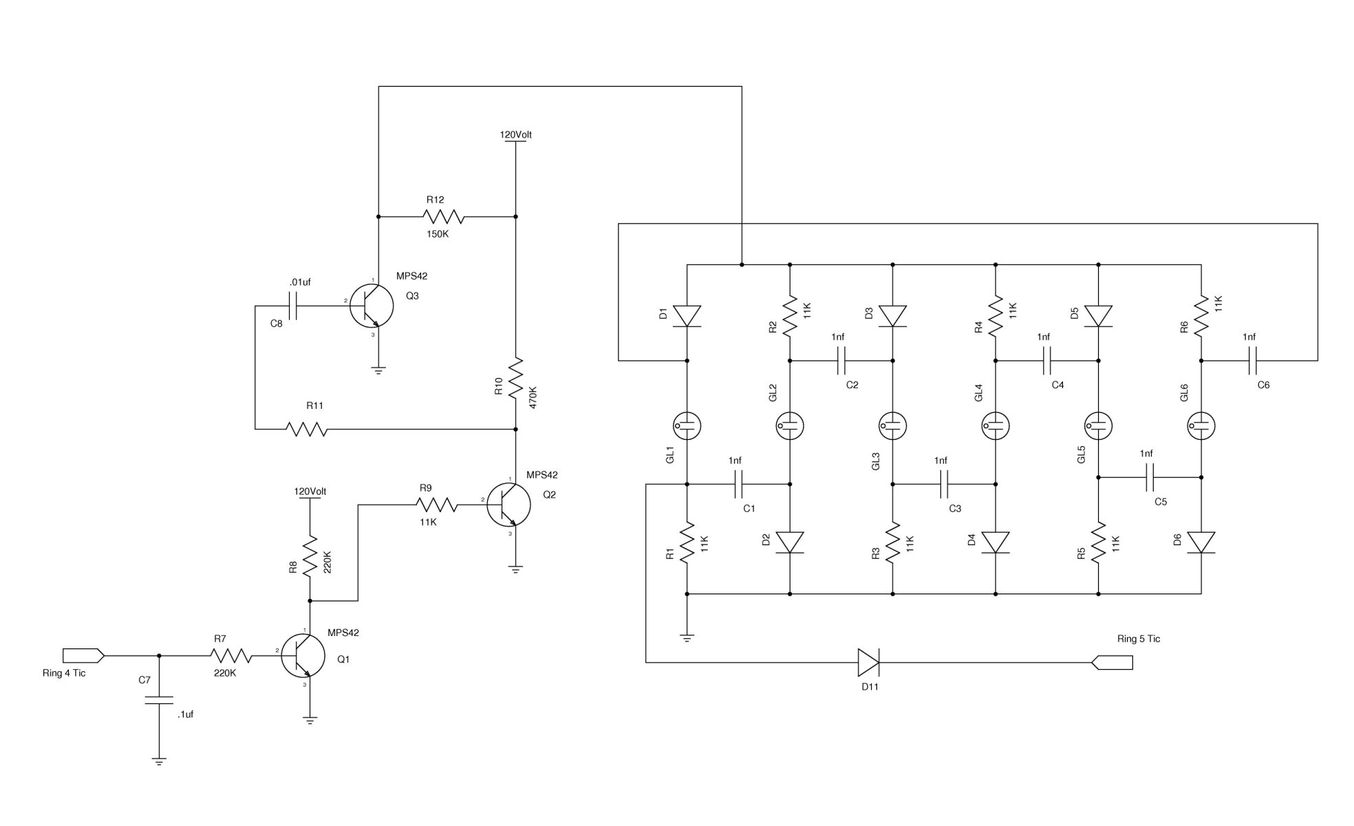 The Bell System technical journal . -16 V INPUT OUTPUT Fig. 11 — Transistor  pulse amplifier. REMOTE CONTROLLED LINE CONCENTRATOR 265 COUNTINPUT lie  STAGE NUMBER3. NOTE: LEADS A-0 TO A-4ARE OUTPUT